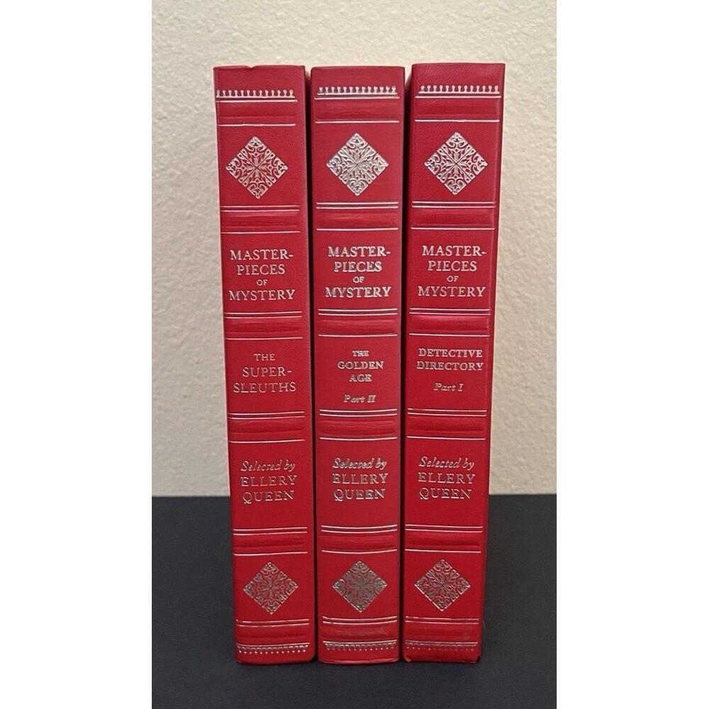 Masterpieces of Mystery Selected by Ellery Queen Lot of 3 Vtg HC Books 1976-1977